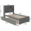 Lit plateforme avec rangement et lit gigogne en bois massif Brevyn-972449812-1024082573