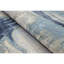 Tapis argent / bleu / ivoire à motif abstrait en laine / soie noué à la main 4 pi x 6 pi Abstract