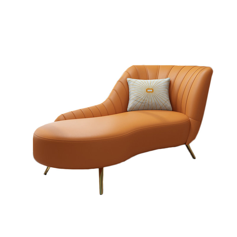 Méridiennes d'intérieur en bois massif, Orange, Accoudoir à droite (vu de face)