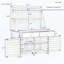 Table de jardin avec 2 tiroirs, 2 armoires et tablettes de rangement-31182146