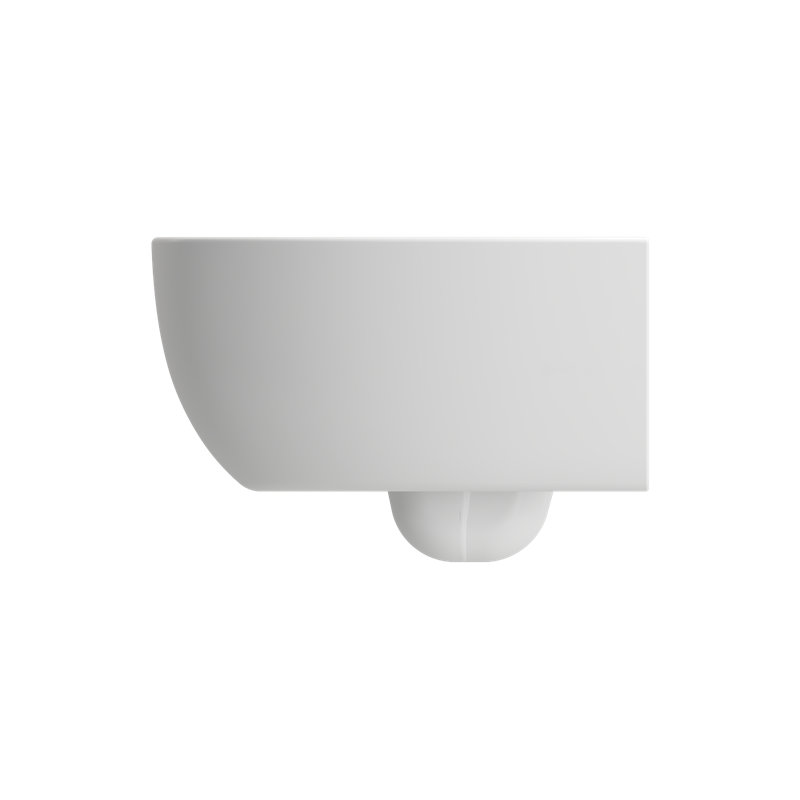 Cuvette de toilette allongée murale Milano, Blanc mat