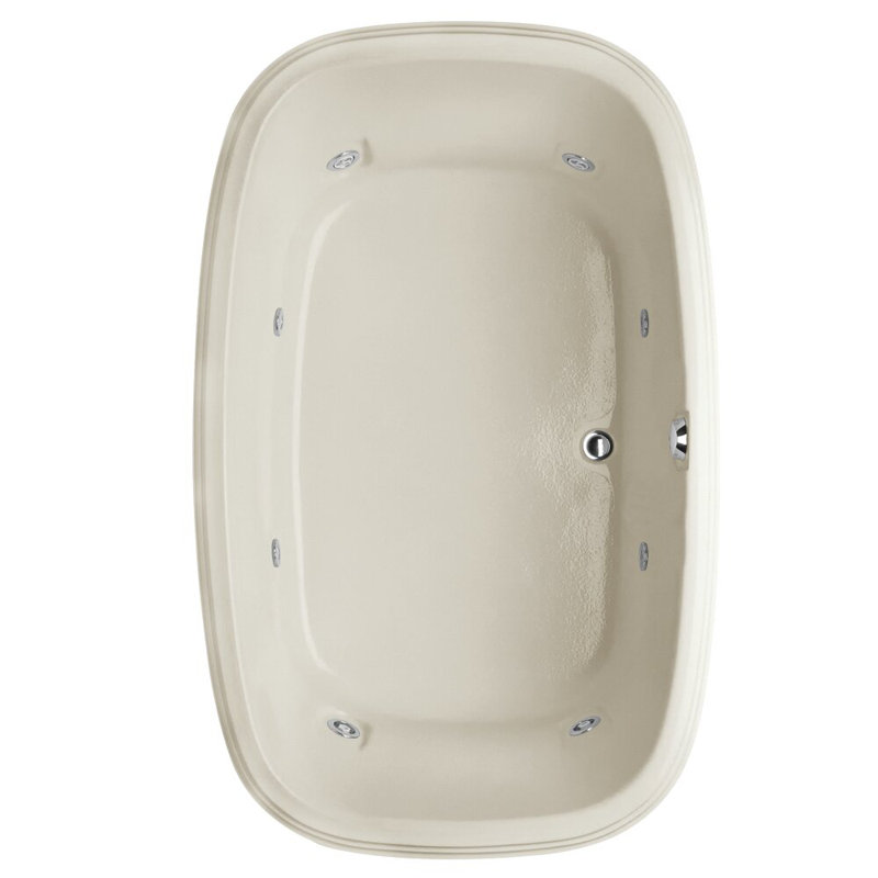 Sylvia 66'' L Bathtub, Biscuit, Matte Black