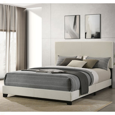 Efram Cream Upholstered Queen Bed by Latitude Run