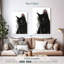 Simple chat noir sur toile-988107596