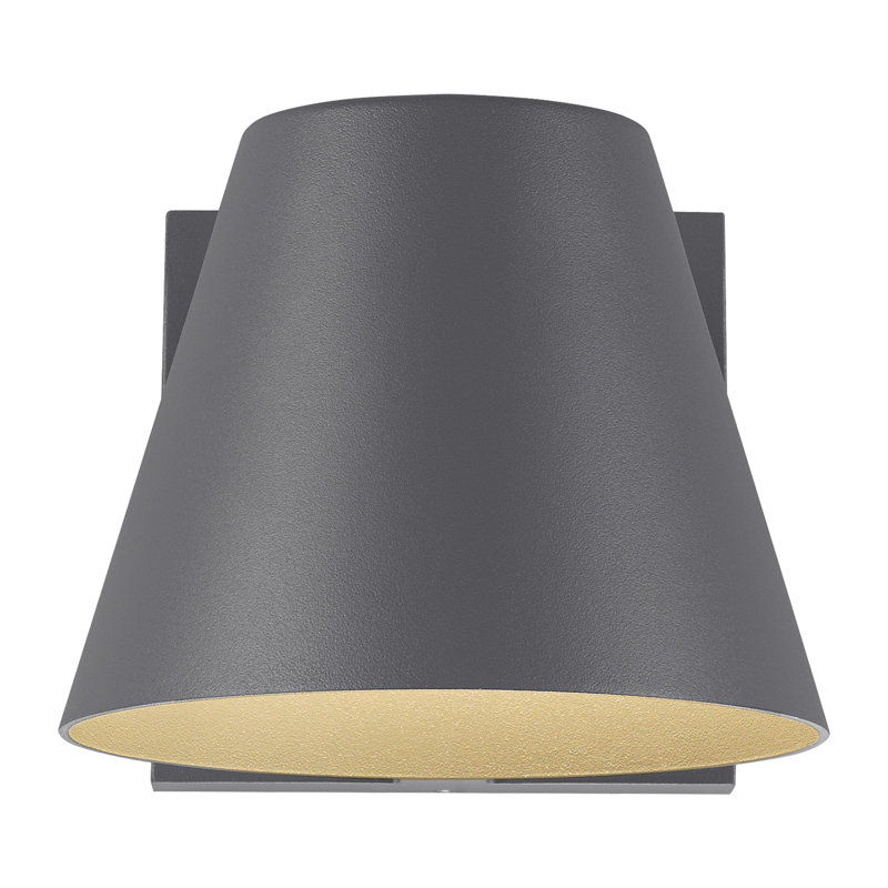 Bowman LED Outdoor Armed Sconce, 17.8 W, 4" H x 4.5" W x 6.7" D, Charcoal