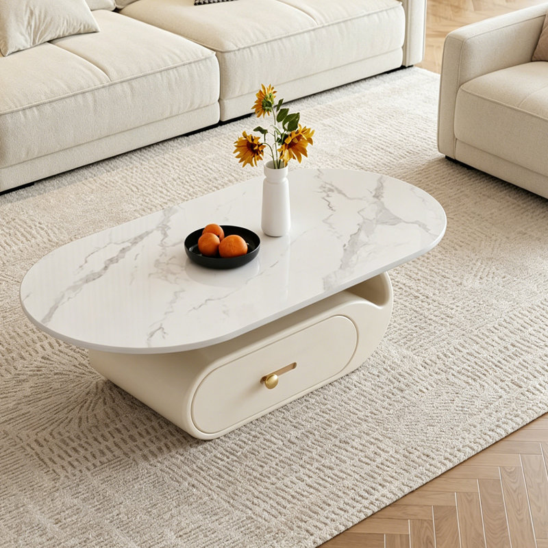 Mair, 16.14" H x 47.24" L x 23.62" W, Gris clair / blanc, Marble