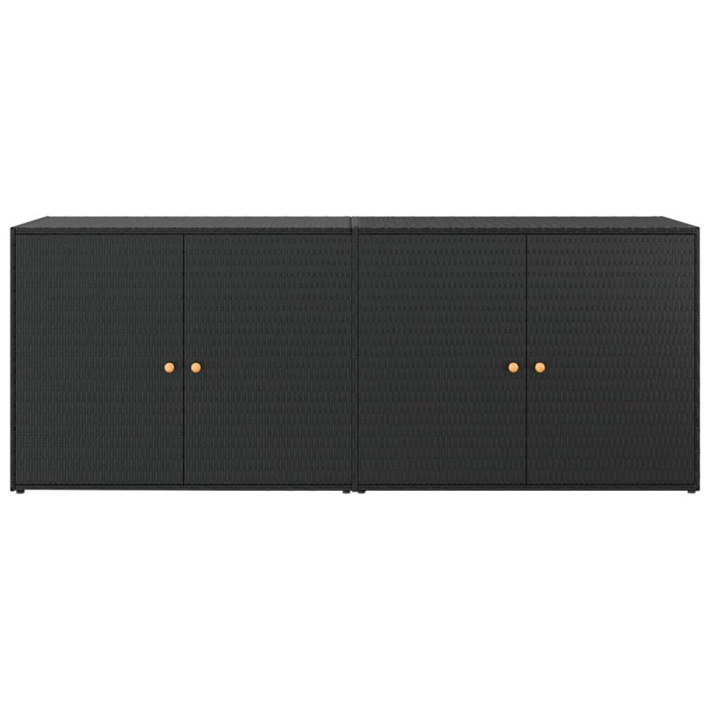Armoire de rangement de jardin en poly 78,0 x 21,9 x 31,5 po vidaXL, Noir