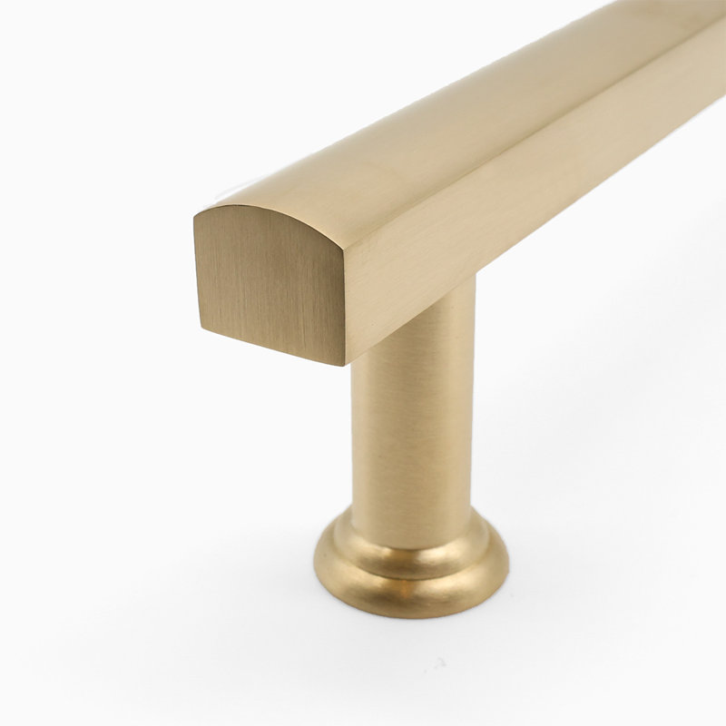 Mod Two Tone Bar / Handle Pull, Polished Chrome/Satin Brass, 5"