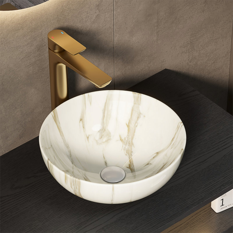 Lavabo de salle de bain 14 po, Blanc