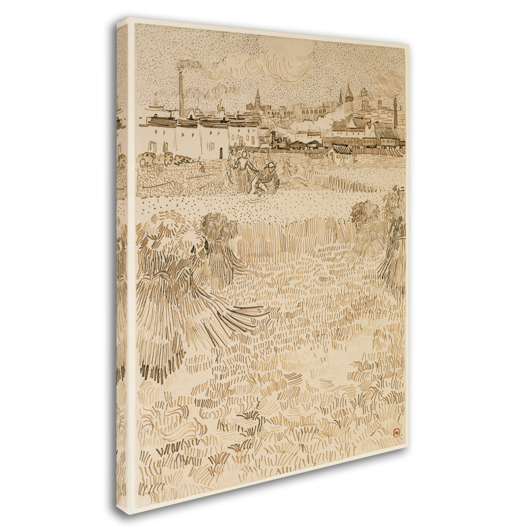 " A View From The Wheatfields " by Vincent Van Gogh Vault W Artwork