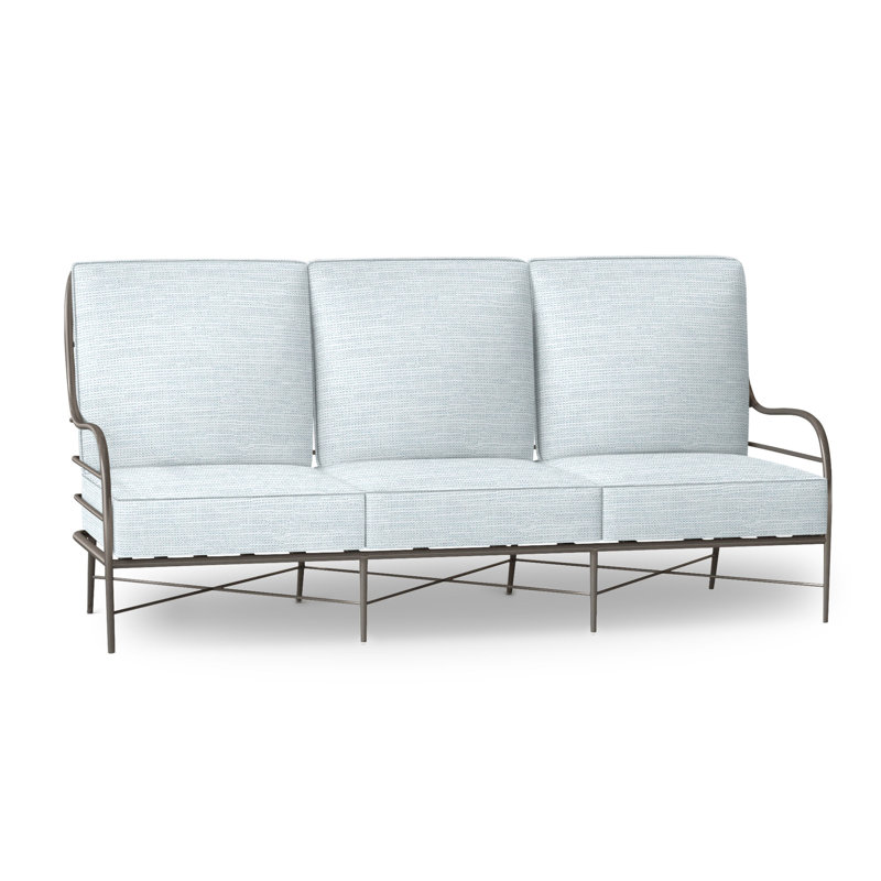 Carmel Aluminum Sofa - Slate Gray, Welt, Paper Sky