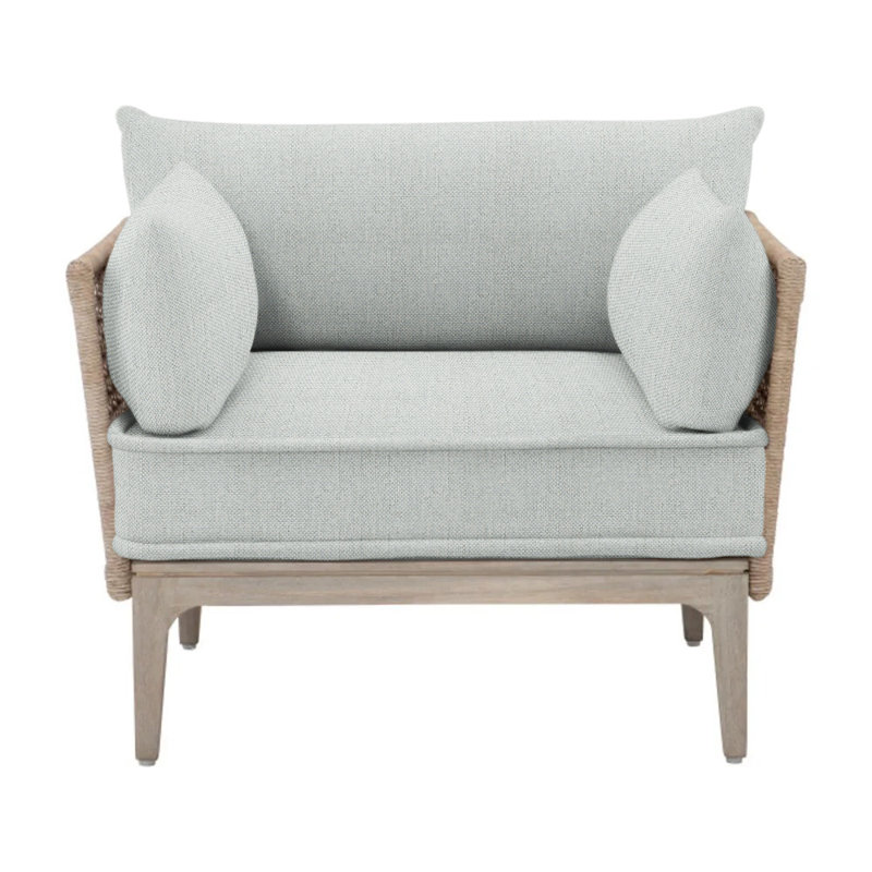 Catalonia Patio Chair with Cushions, White Linen 6016-000