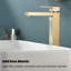 Robinet de lavabo de salle de bain à un seul trou Robinet de lavabo de salle de bain à poignée simple moderne en or brossé avec robinets de meuble-lavabo de luxe en laiton massif avec valve