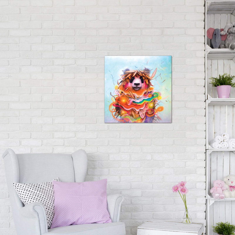 «Carnival Cocoon» par Scott Mills - impression d'art graphique, H 18 po x l 18 po x 1,5 po, Toile tendue, Pas de tapis