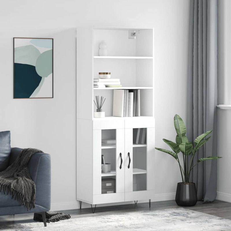 Sieger 69.5 Cm Wide Highboard, White
