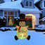 Décoration de Noël gonflable lumineuse bonhomme de neige avec chapeau haut de forme - 4 pi
