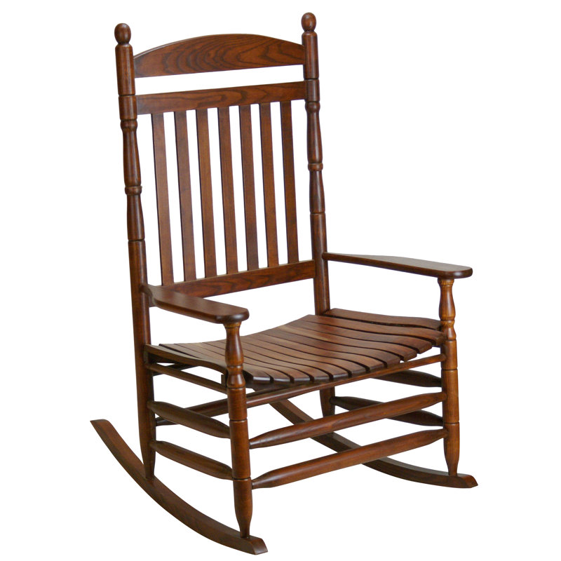 Chaise berçante en bois massif , Châtaigne