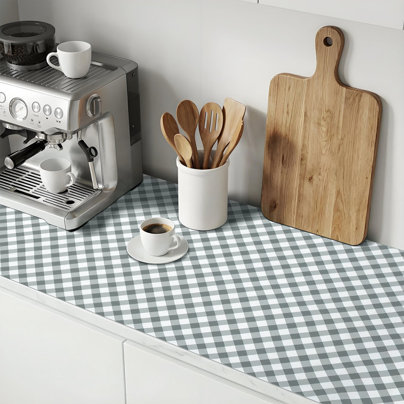 Doublure de tablette, doublures d'armoire antidérapantes non adhésives, doublures de tiroir, carreaux gris, l 18 po x L 96 po