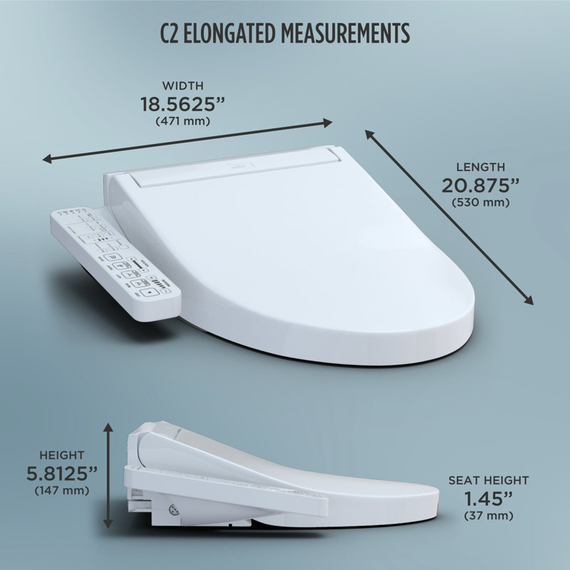 Washlet® C2 Electronic Toilet Elongated Bidet Seat, Cotton