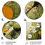 Vert et jaune abstrait avocat II - fruits, art mural en métal-683689190