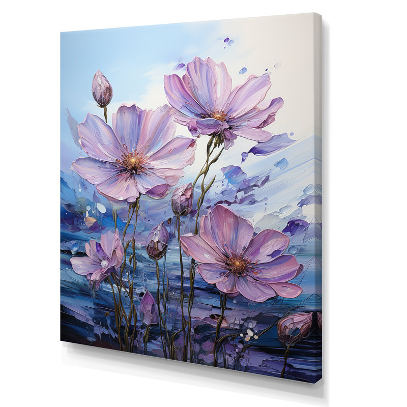«Pink Morning Glory», impression sur toile, H 32 po x l 16 po x P 1 po, Toile tendue