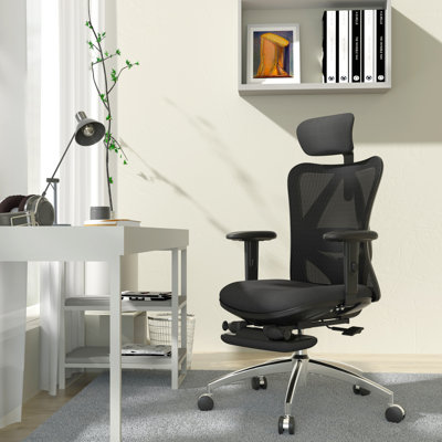 Ergonomic Office Chair with Adjustable Armrests and Headrest, with Pedal