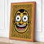 Grinning Face Retro - Wrapped Canvas-1367180168-1367180171