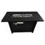 Table de foyer d'extérieur en acier avec couvercle H 25 po x l 42 po