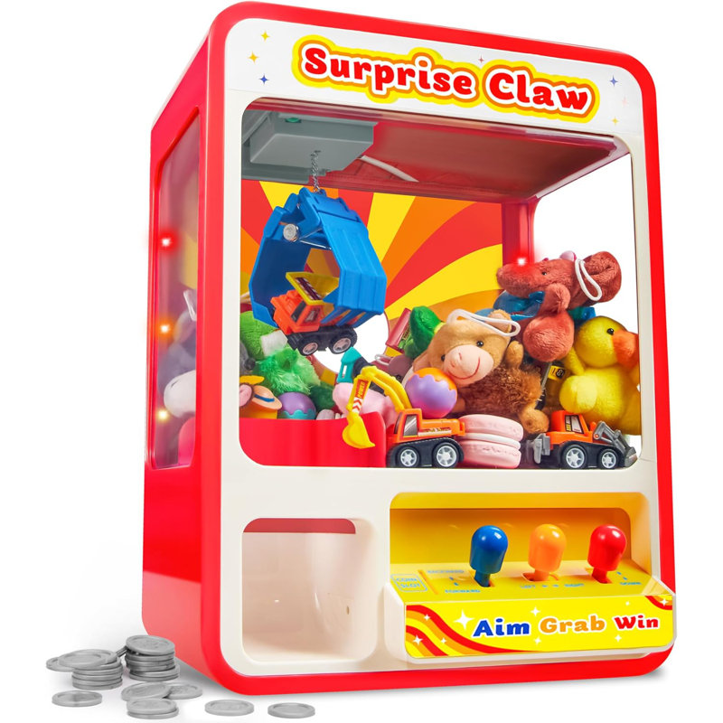 Claw Machine Arcade Toy with LED Light & Adjustable Sound