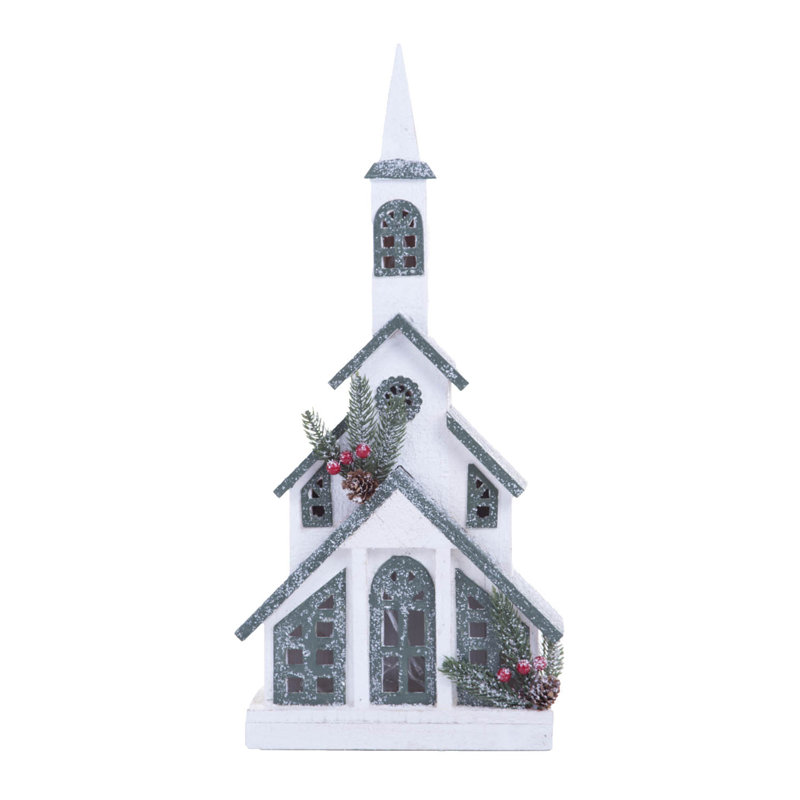 Église blanche blanche à DEL