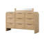 Poignées en métal en bois d'hévéa massif de style contemporain avec commode 1 pièce et tiroirs 9 pièces