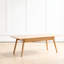 Table basse de bureau en bois massif naturel, 100 x 50 x 45 cm, rangement de tiroir, bois de chêne, espace de rangement, assemblage facile