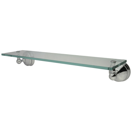 Vintage Rectangle Bracket Shelf, Polished Chrome