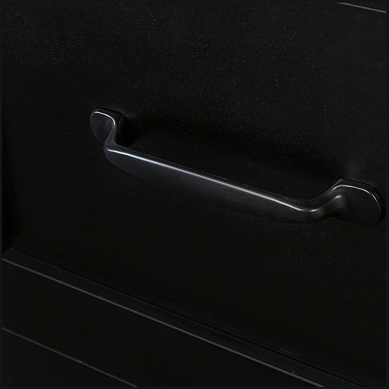 Bureau d'ordinateur pour bureau et maison avec bibliothèque, finition noire rétro