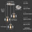 3-Light Globe Glass  Cluster Pendants-99083289