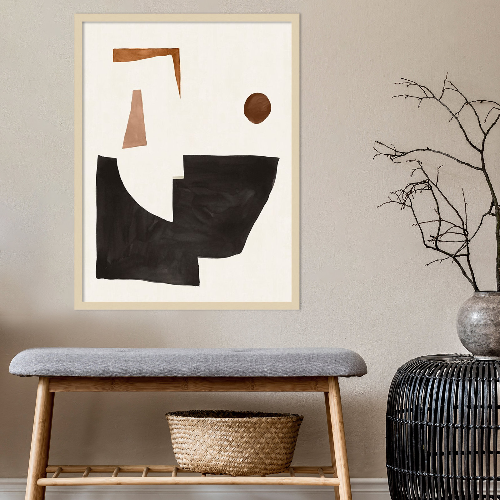 Blockway by Sozi, Brown, 25" W x 33" H