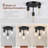 3-lights Semi Flush Mount Ceiling Light Fixtures with Transparent Glass Shade-116226269
