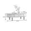 Table basse ovale en bois manufacturé brun