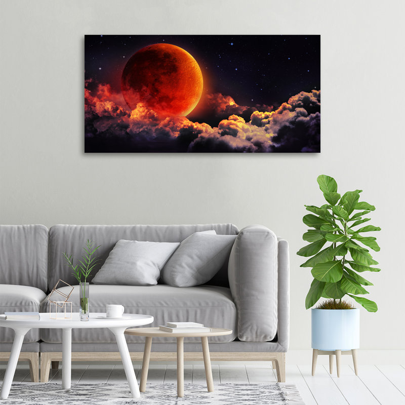 Moon Eclipse - Wrapped Canvas Print, 50cm H x 100cm W
