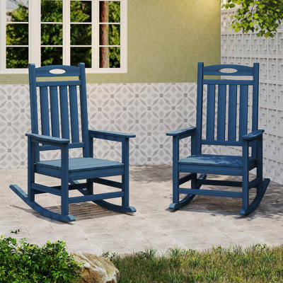 Ensemble de chaises berçantes d'extérieur pour 2 personnes, chaise berçante en Hdpe