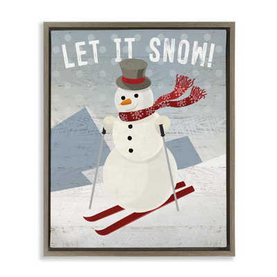 «Snowing Skiing on Slopes», art mural sur toile par Susan Arnot