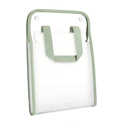Backpack 13-Pocket PVC Accordion-Style Document Bag Student Document Pouch Accordion Folder Large-Capacity Exam Paper Storage Bag
