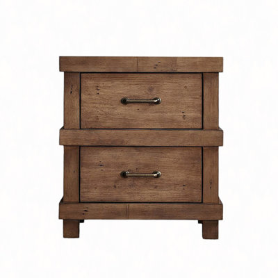 Table de chevet, table de chevet en bois avec 2 tiroirs