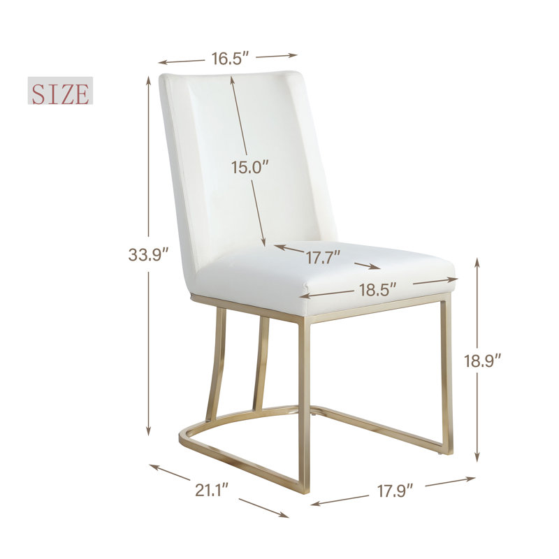 Chaise d'appoint en velours de 24,2 po Kussai