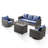 Bayboro 5 - Person Outdoor Seating Group With 41" Fire Pit With Swivel Glide Chair And Cushions-214917151