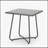 Stylish and Sturdy Steel Side Table with Symmetrical Design and Complementary Finish