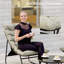 Outsunny 4 Seater Garden Furniture Set with Loveseat Sofa Chairs Light Grey