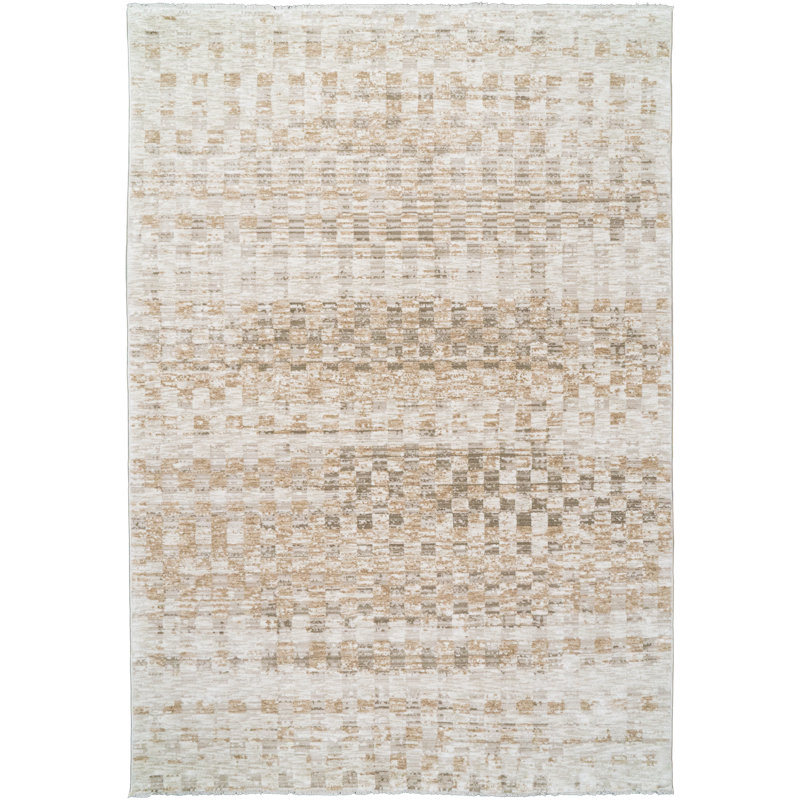 BLISS 17581-891 BEIGE / GRIS / IVOIRE, Rectangle 9 pi x 12 pi 6 po
