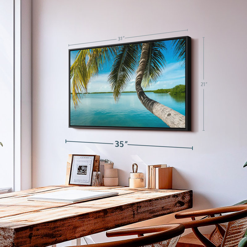 Plage «Palmier bord de mer», H 21 po x l 31 po