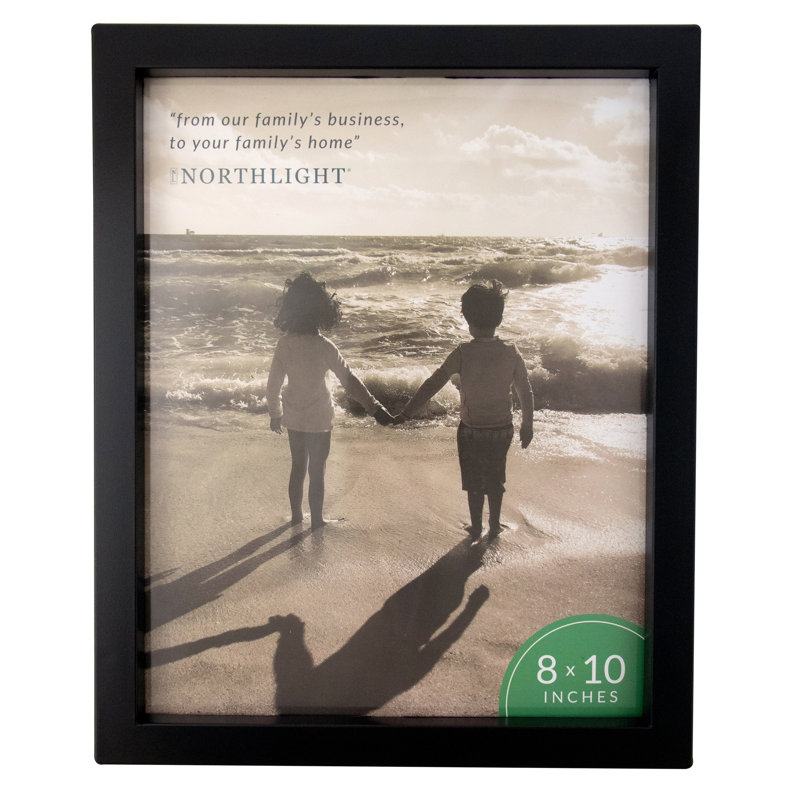 10.75" Classical Rectangular 8" x 10" Photo Picture Frame - Matte Black